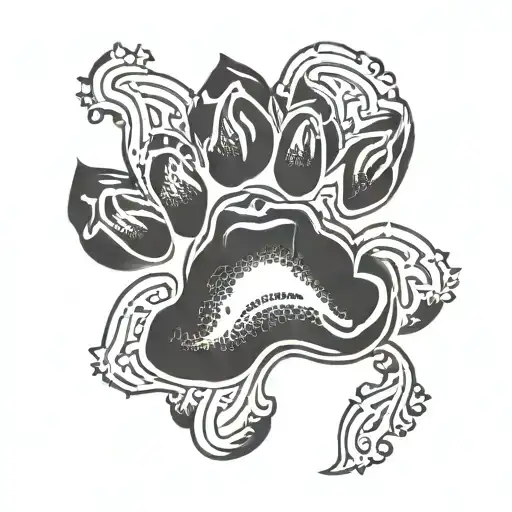 Feminine Dog Paw Print