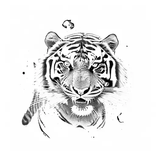 Caveman Fighting A Tiger