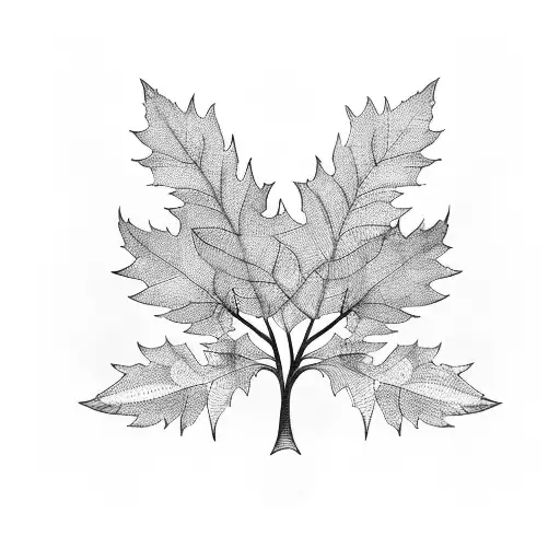 Family Tree With Names In The Leaves