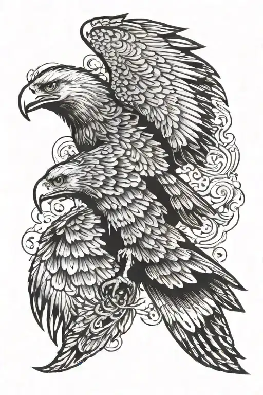 Eagle Tattoo Flying