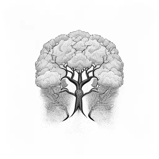 A Majestic Tree With Intricate Roots And Branches