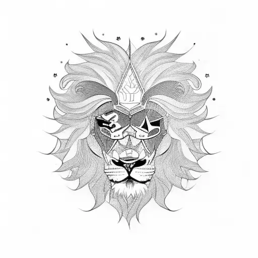 A Fierce Lion Wearing A Motorcycle Helmet And Riding A Motorcycle