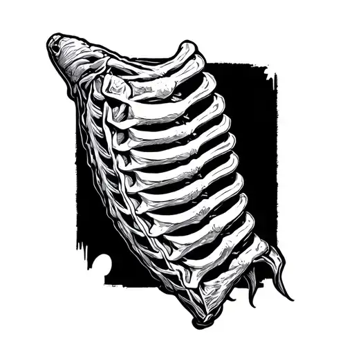 Ribs On A Black Background