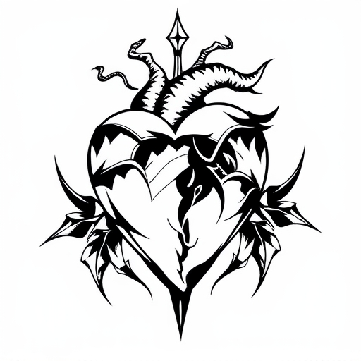 Shattered Heart Tattoo idea