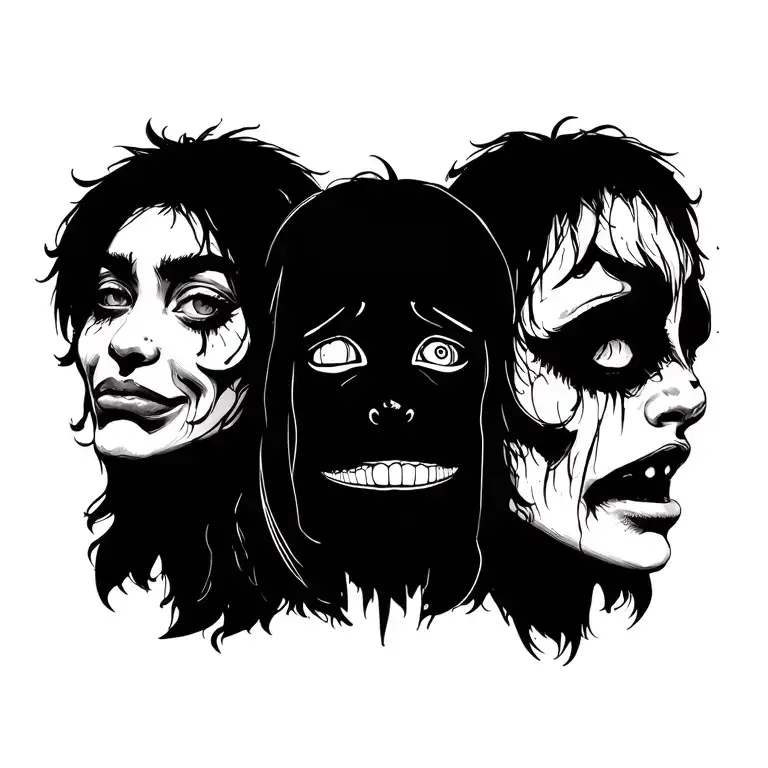 Three One Happy One Serious And The Other Sad