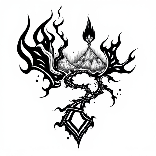 Burning Path Tattoo idea