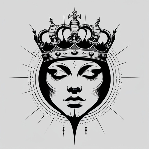 Crowned Moon Tattoo idea