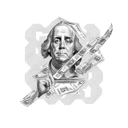 A Stack Of Money With The Words Fearless And Disconsolate Worrier Woven Into The Dollar Bills