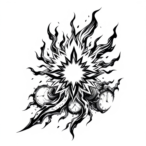 Sacred Firestorm of Time Tattoo idea