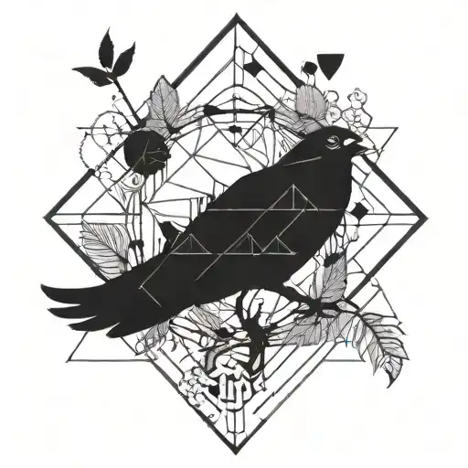 A Geometric Design Incorporating Elements Of Geek Culture And Nature