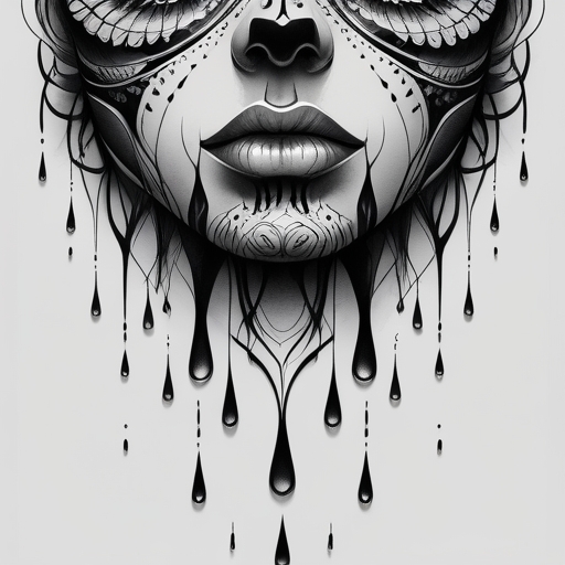 Tearstains Tattoo idea