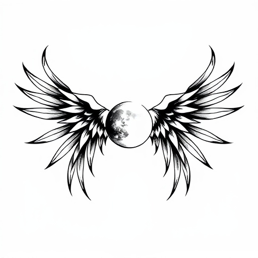 Whispers of the Moon’s Wings Tattoo idea