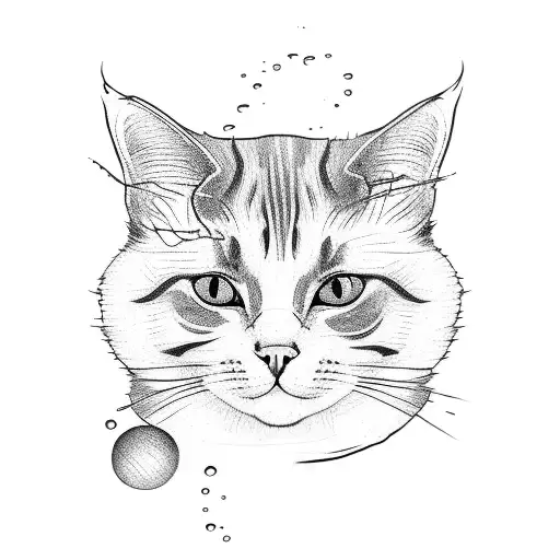 Cat And Water