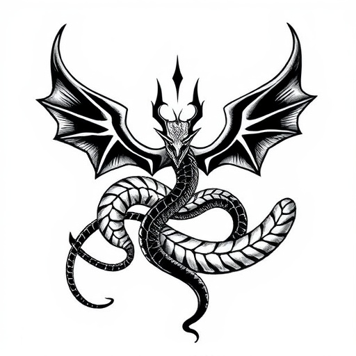 Silver Serpent’s Embrace Tattoo idea