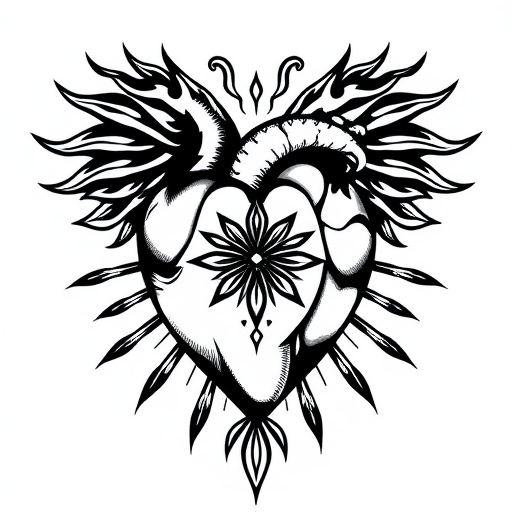 Radiant Heart Tattoo idea