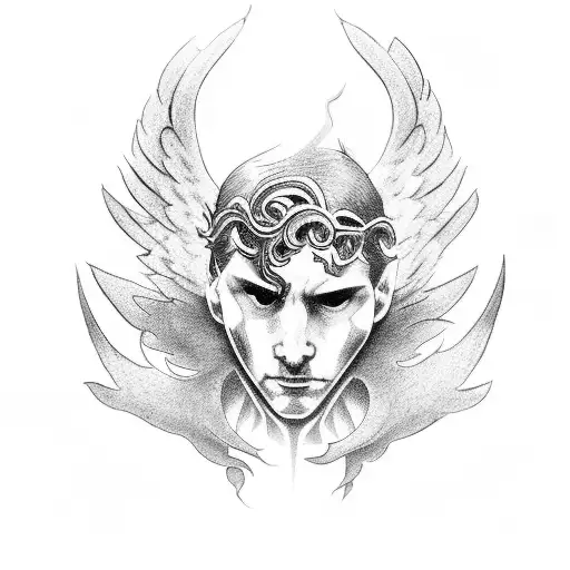 An Angel And Demon Locked In An Eternal Battle