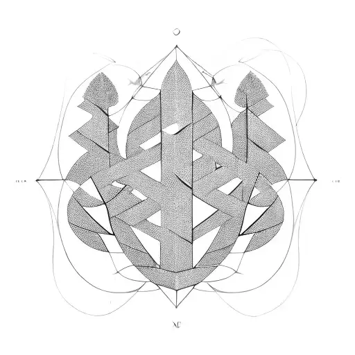 A Family Tree Composed Of Geometric Shapes And Figures