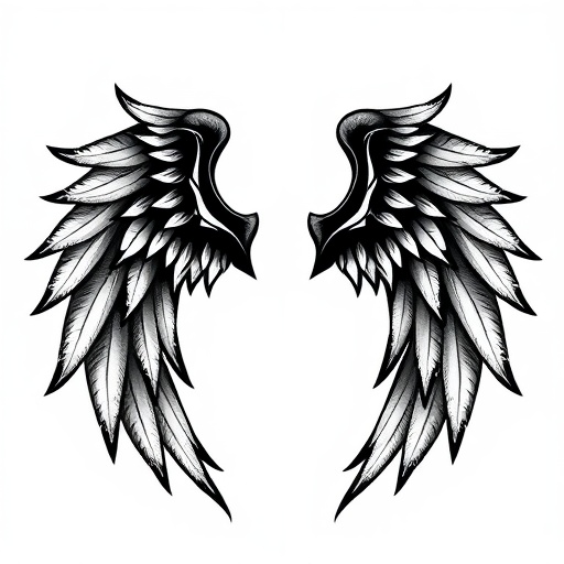 Silver Wings of Serenity Tattoo idea