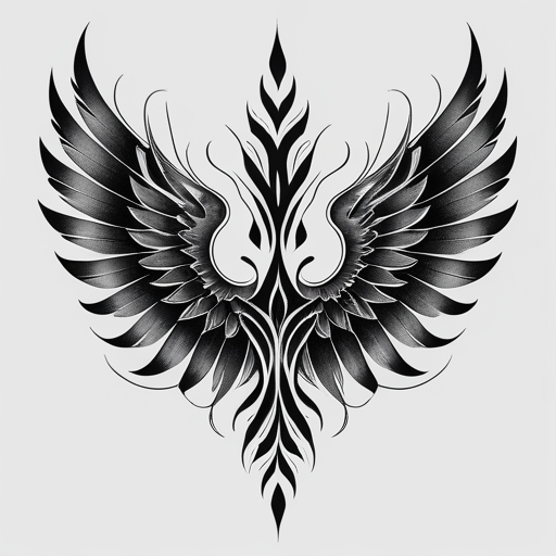Crimson Flame’s Wings of Eternity Tattoo idea