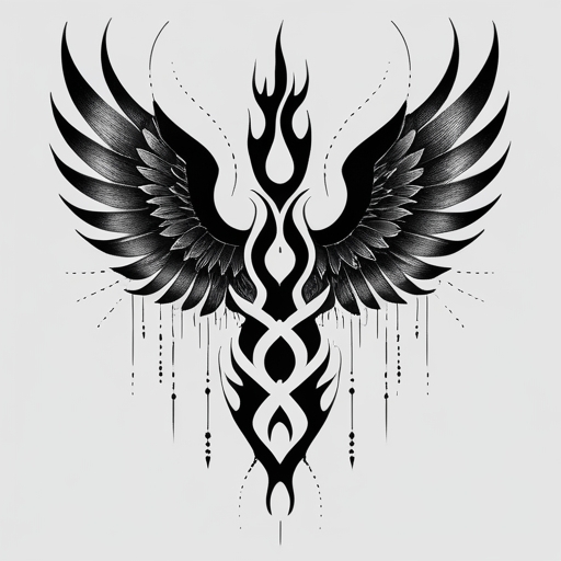 Wings of Eternal Flame Tattoo idea