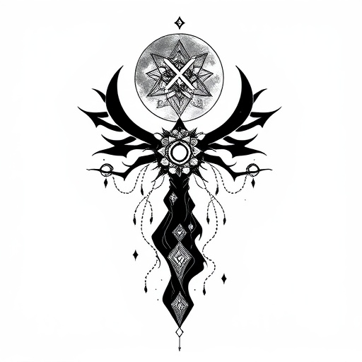 Whispers of Moonlight’s Path Tattoo idea