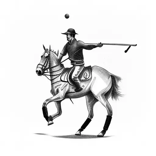 A Man Playing Polo On A Horse And Taking Pictures With A Camera With His Other Hand