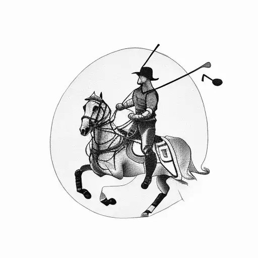 A Man Playing Polo On A Horse And Taking Pictures With A Camera With His Other Hand