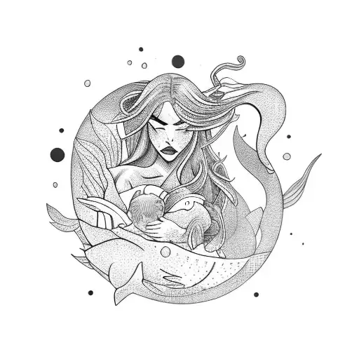 Mermaid Ninja Breastfeeding