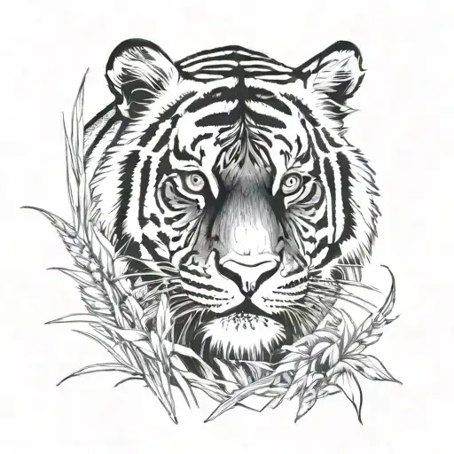 Tiger In Reeds