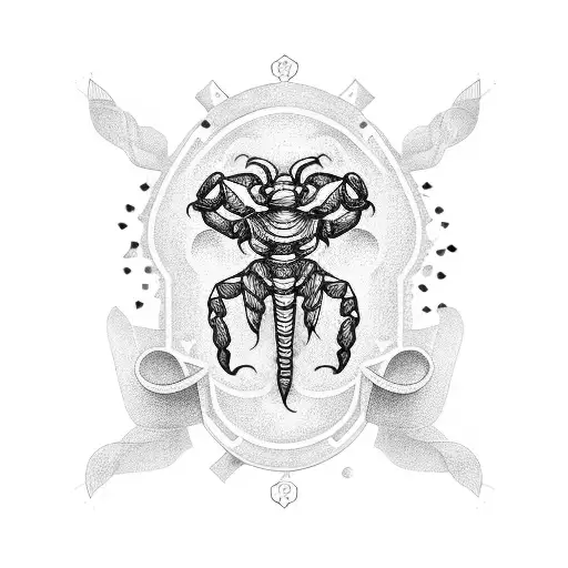 Scorpio With Scorpio Month Symbol