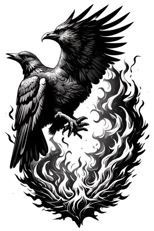 Jesus Bird Rising From Ashes