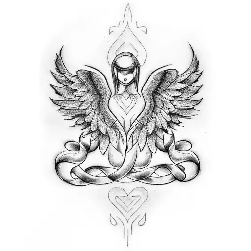 Tattoo Of Saying Follow Your Dreams With Angel Wings And Angel Numbers 999