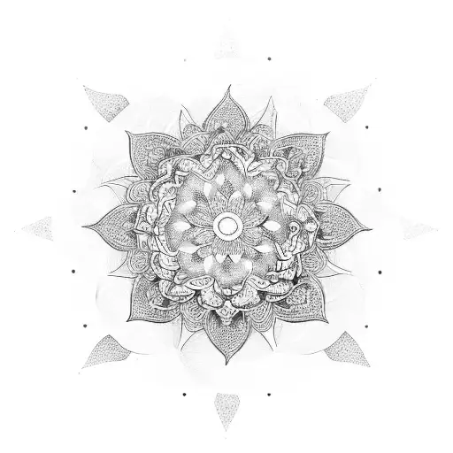 Mandala Of Healing Herbs And Flowers