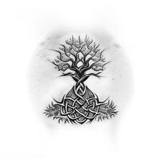 Celtic Tree Over Armor On Arm