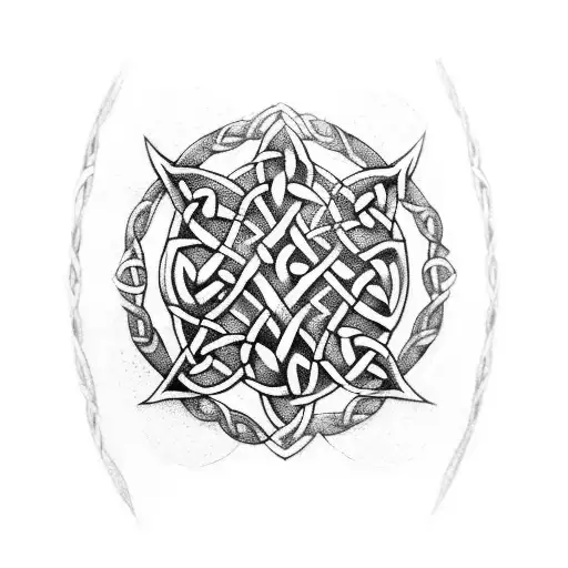 Celtic Tree Bark Emblazoned On Medevil Armor