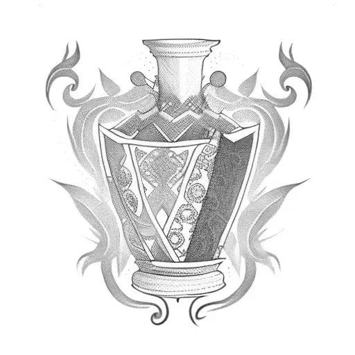 A Vase Broken Into 3 Pieces