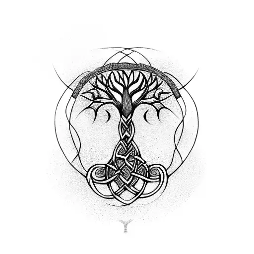 Celtic Tree Of Life On Bark