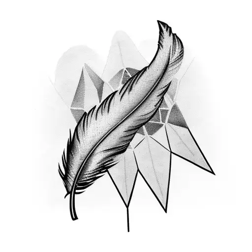 Heart-shaped Feather