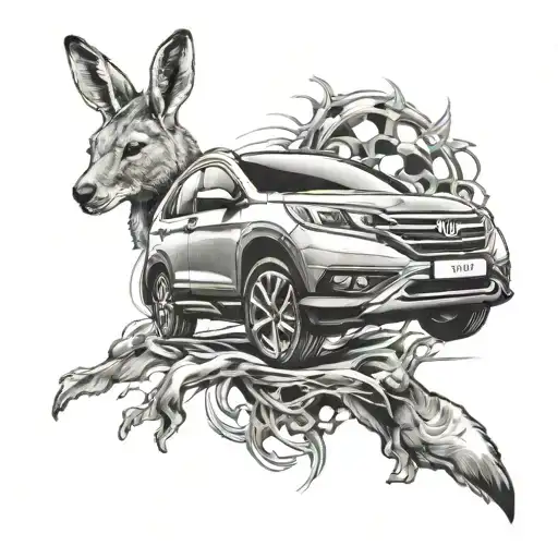 Car Honda Crv Sport Car Crash Kangaroo