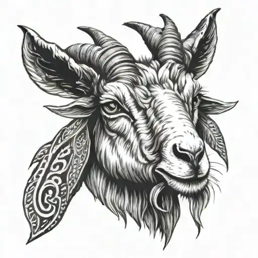 Goat With Black Eyes