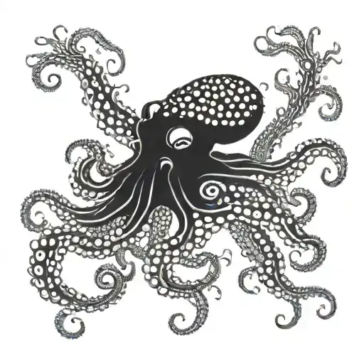 An Octopus Gracefully Swimming Among Coral Reefs