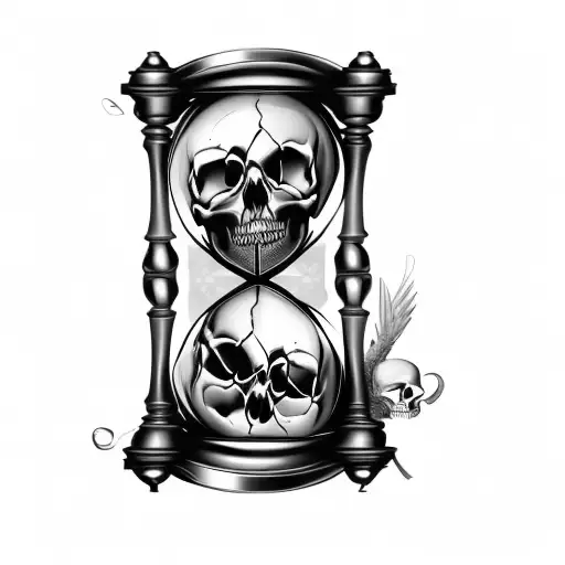 A Skull In An Hourglass