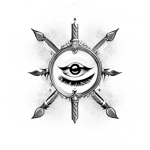 Damocles Sword With Eye