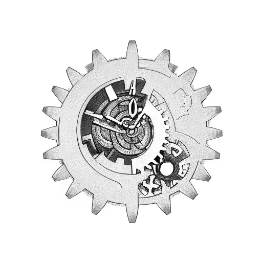 Gears With Chain Clock