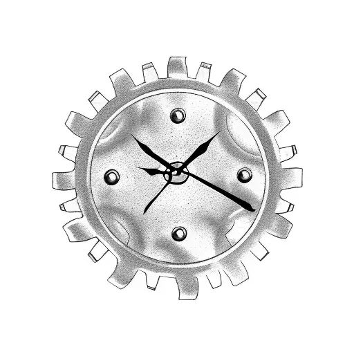 Gears Tattoo Clock