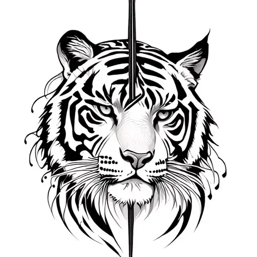 Sagittarius And Tiger Face