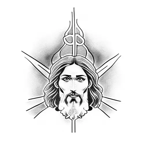 Stained Glass Window Depicting Jesus