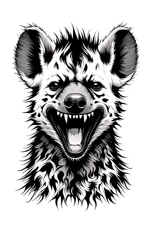 Animal Hyena Laughing Madness Head
