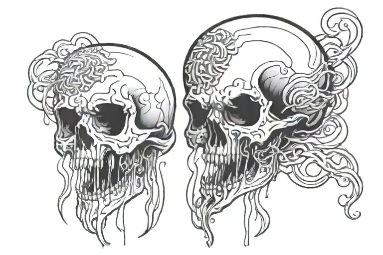 Skull As A Jellyfish