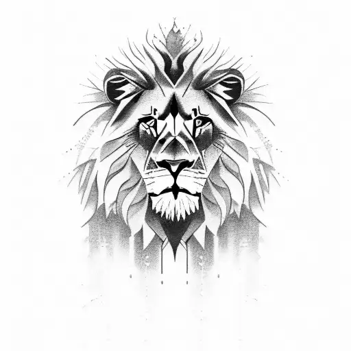 A Majestic Lion Standing Tall In A Dense Forest